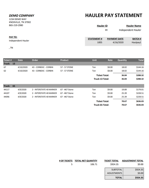 Hauler Pay FastWeigh